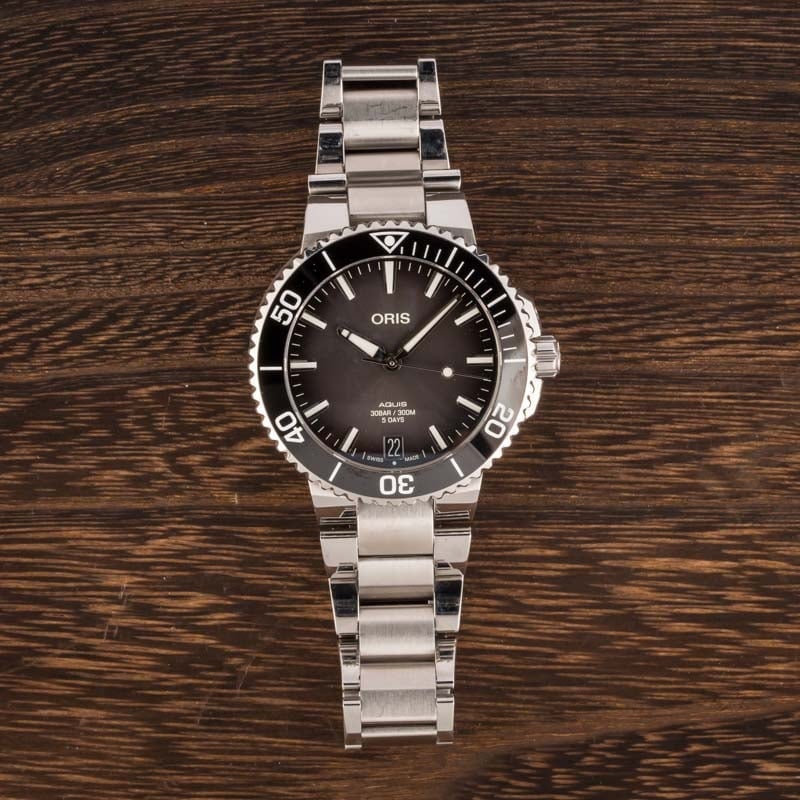 Mens Oris Aquis Stainless Steel