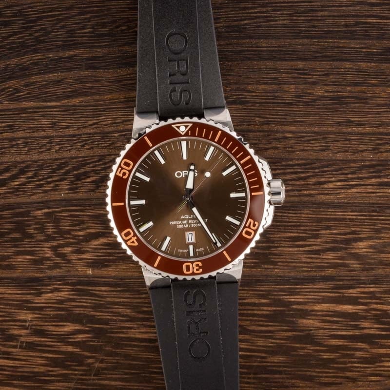 Oris Aquis Date Brown Dial & Bezel