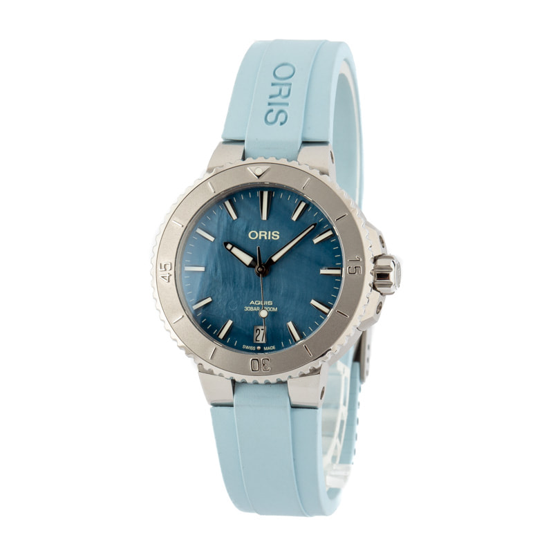 Oris Aquis Date Blue Mother Of Pearl Dial