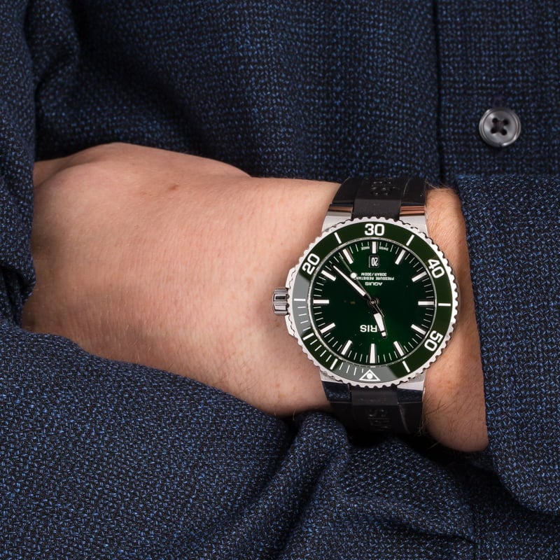 Oris Aquis Date Green