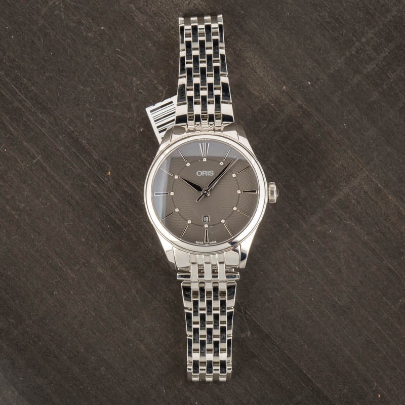 Oris Artelier Date Diamonds Grey Dial