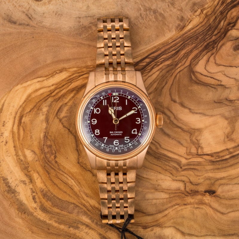 Oris Big Crown Bronze Pointer Date Red Dial