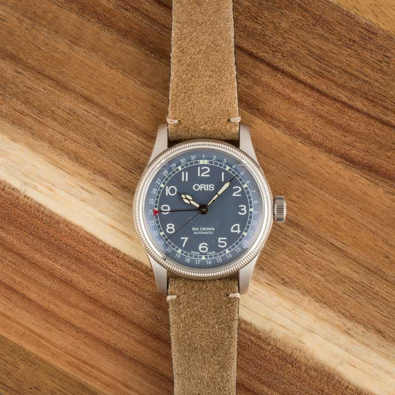 Oris Big Crown Pointer Date Steel on Leather Strap