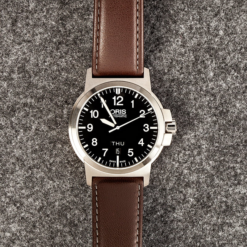 Oris BC3 Advanced, Day Date Leather Strap