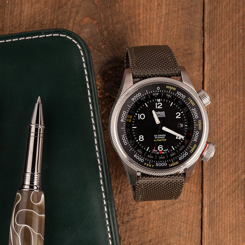 Oris Big Crown Pro Pilot Altimeter Black Dial