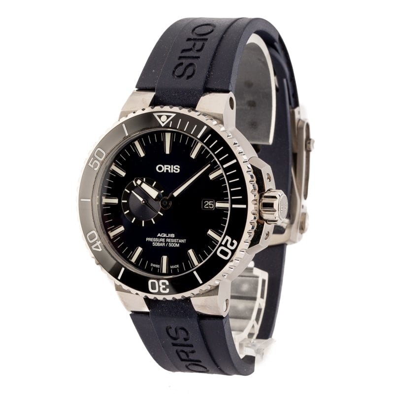 Oris Aquis Small Second, Date Blue