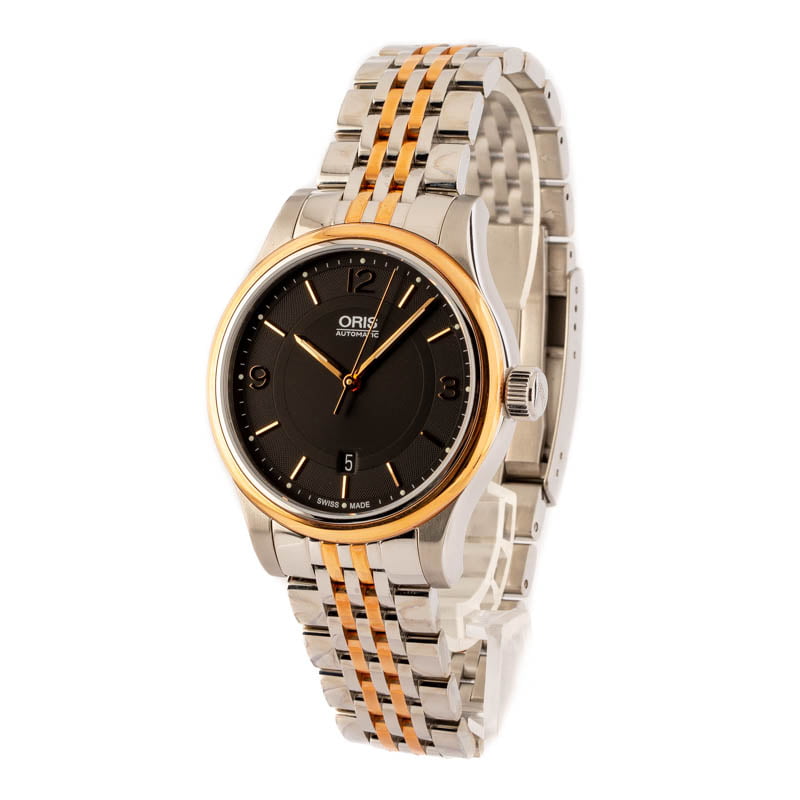 Oris Classic Date Steel & Gold PVD
