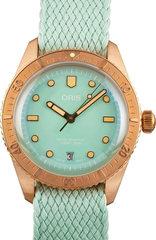 Oris Divers Sixty-Five Green Dial & Textile Strap