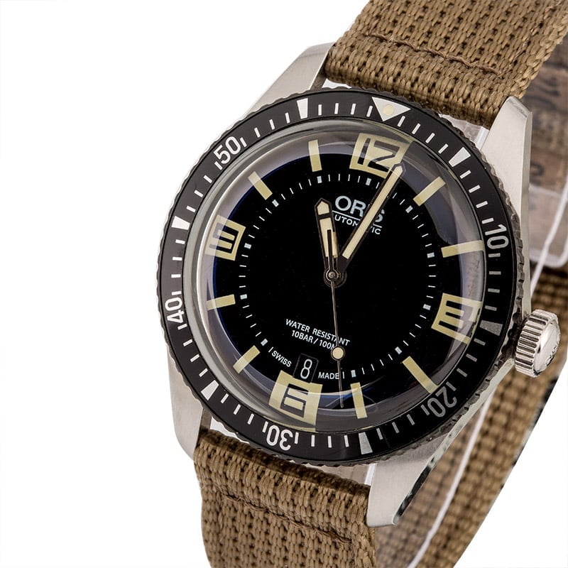 Oris Divers Sixty-Five Beige Textile Strap