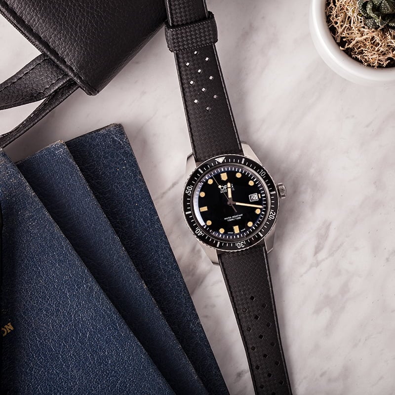 Oris Divers Sixty-Five Black Rubber Strap