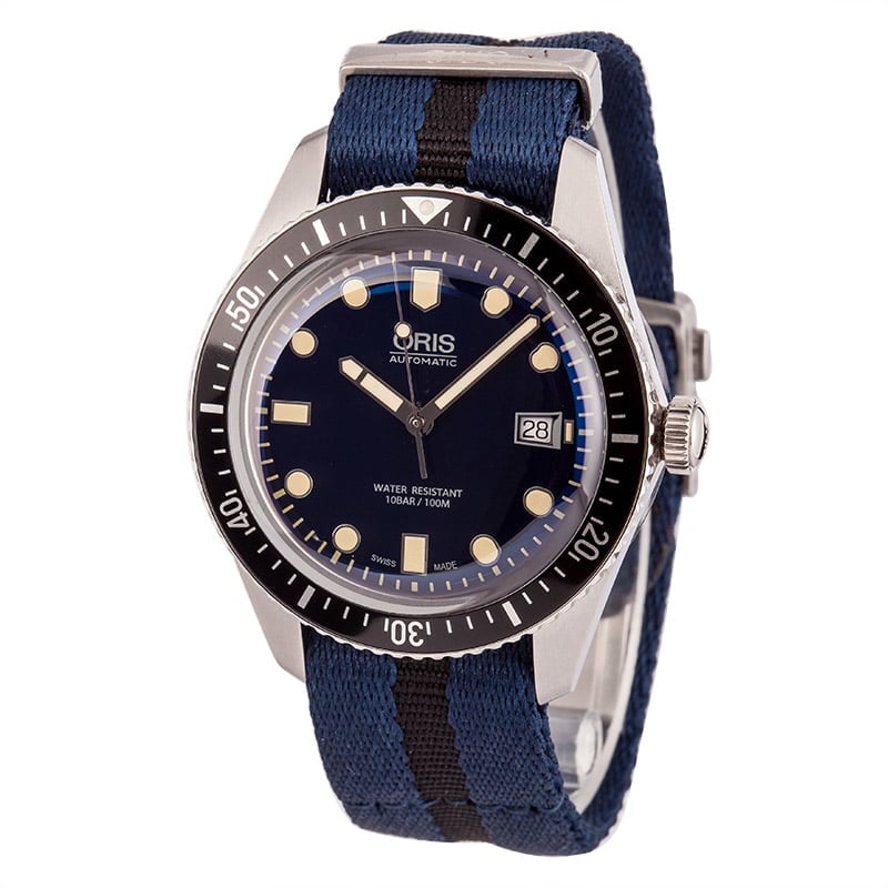 Oris Divers Sixty-Five Blue Textile Strap