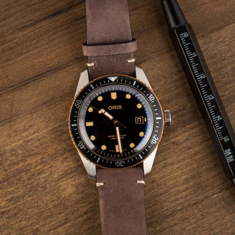 Mens Oris Divers Sixty-Five Stainless Steel & Bronze