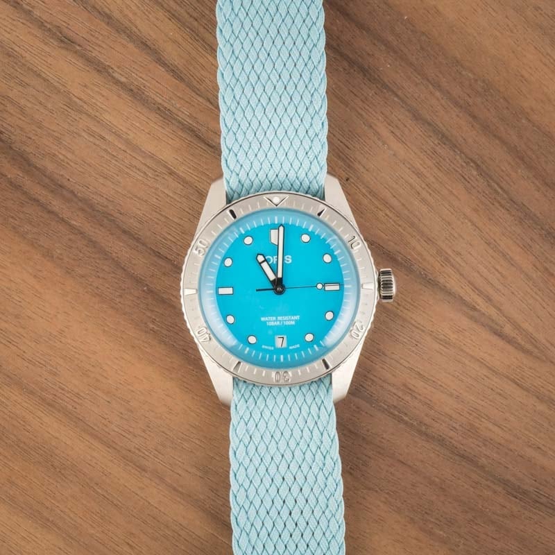 Oris Divers Sixty-Five Stainless Steel Cotton Candy Blue Dial
