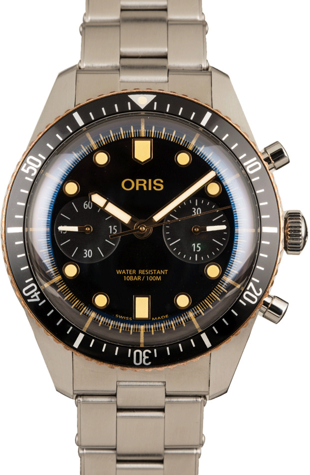 Oris Divers Sixty-Five Chronograph Steel & Bronze