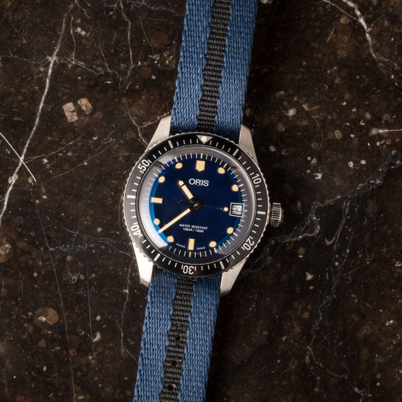 Oris Divers Sixty-Five Blue Nato Strap