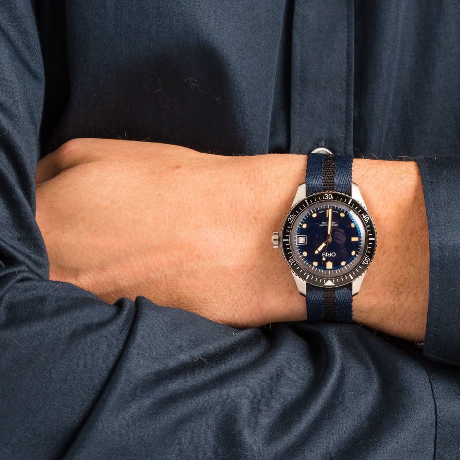 Oris Divers Sixty-Five Blue Nato Strap