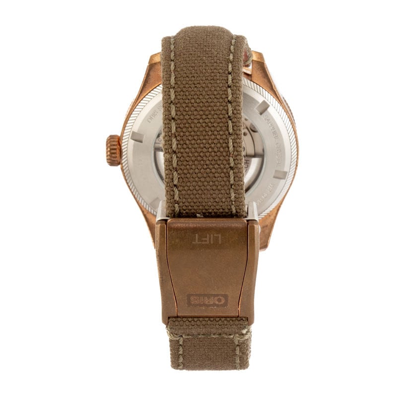 Oris Big Crown ProPilot Big Date Bronze Case & Olive Textile Strap