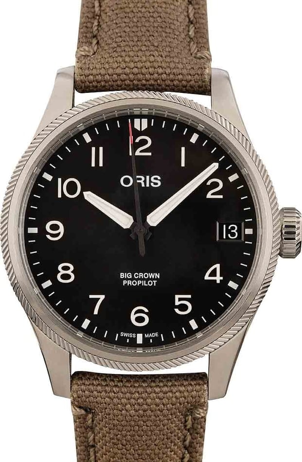 Oris Big Crown ProPilot Big Date Steel on Olive Strap