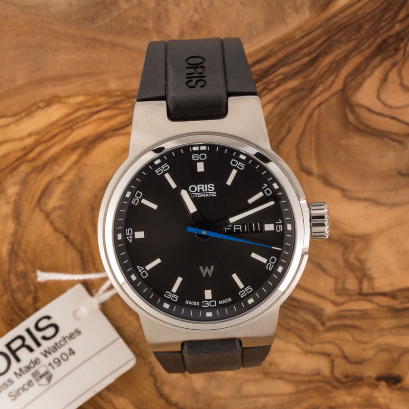 Oris Williams Day Date Stainless Steel Black Dial
