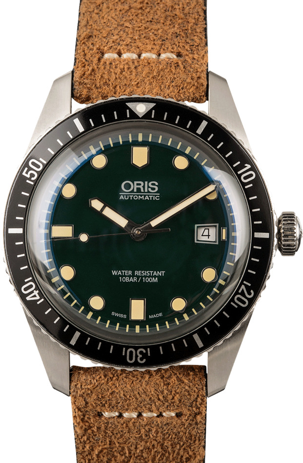 Mens Oris Divers Sixty-Five Green Dial