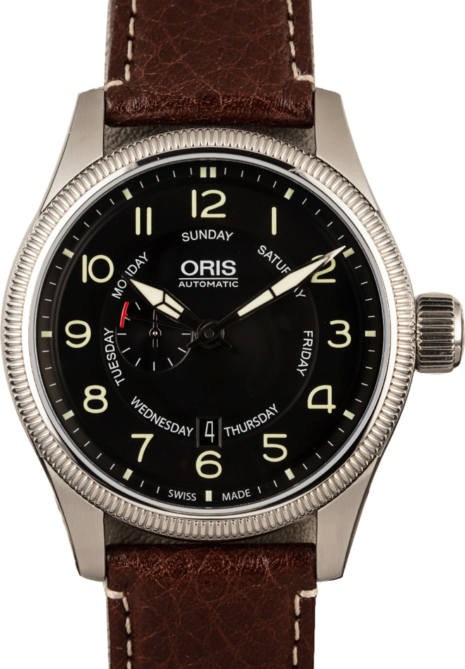 oris big crown small second pointer day