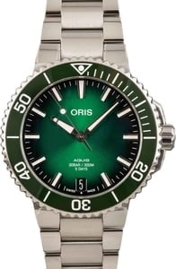 Oris Aquis Date Stainless Steel Green Dial