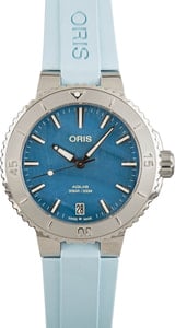 Oris Aquis 36.5MM Blue Mother Of Pearl Dial Retail $2,350 (36% OFF)