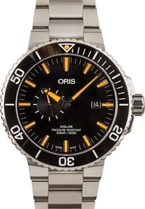 Oris Aquis Small Second, Date Black Dial