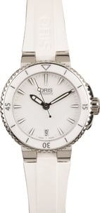 Oris Aquis Date White Rubber Strap