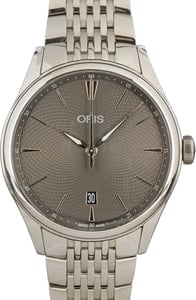 Oris Artelier Date Grey Guilloche Dial