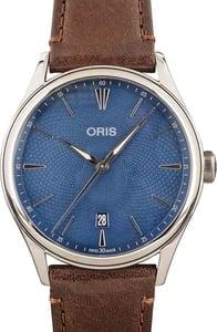Oris Artelier Date Stainless Steel Blue Dial