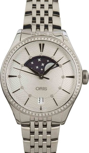 Oris Artelier Grande Lune, Date Diamonds Silver Dial