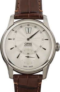 Oris Artelier Jumping Hour Stainless Steel on Leather Strap
