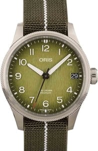 Oris Big Crown 41MM Green Dial & Textile Strap Retail $2,600 (38% OFF)