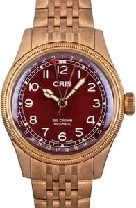 Oris Big Crown 40MM Bronze, Red Arabic Dial Retail $3,200 (47% OFF)