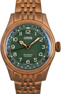 Oris Big Crown Pointer Date Green Arabic Dial Bronze