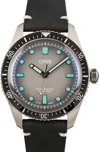 Mens Oris Divers Sixty-Five Leather Strap