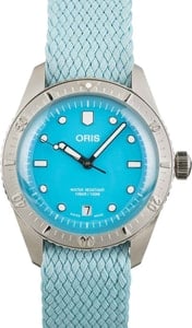 Oris Divers Sixty-Five Stainless Steel Cotton Candy Blue Dial