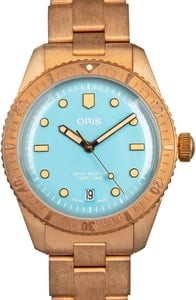 Oris Divers Sixty-Five 38MM Bronze, Cotton Candy Blue Dial Retail $2,900 (38% OFF)