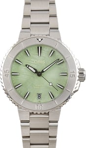 Oris Aquis Green Mother of Pearl Dial