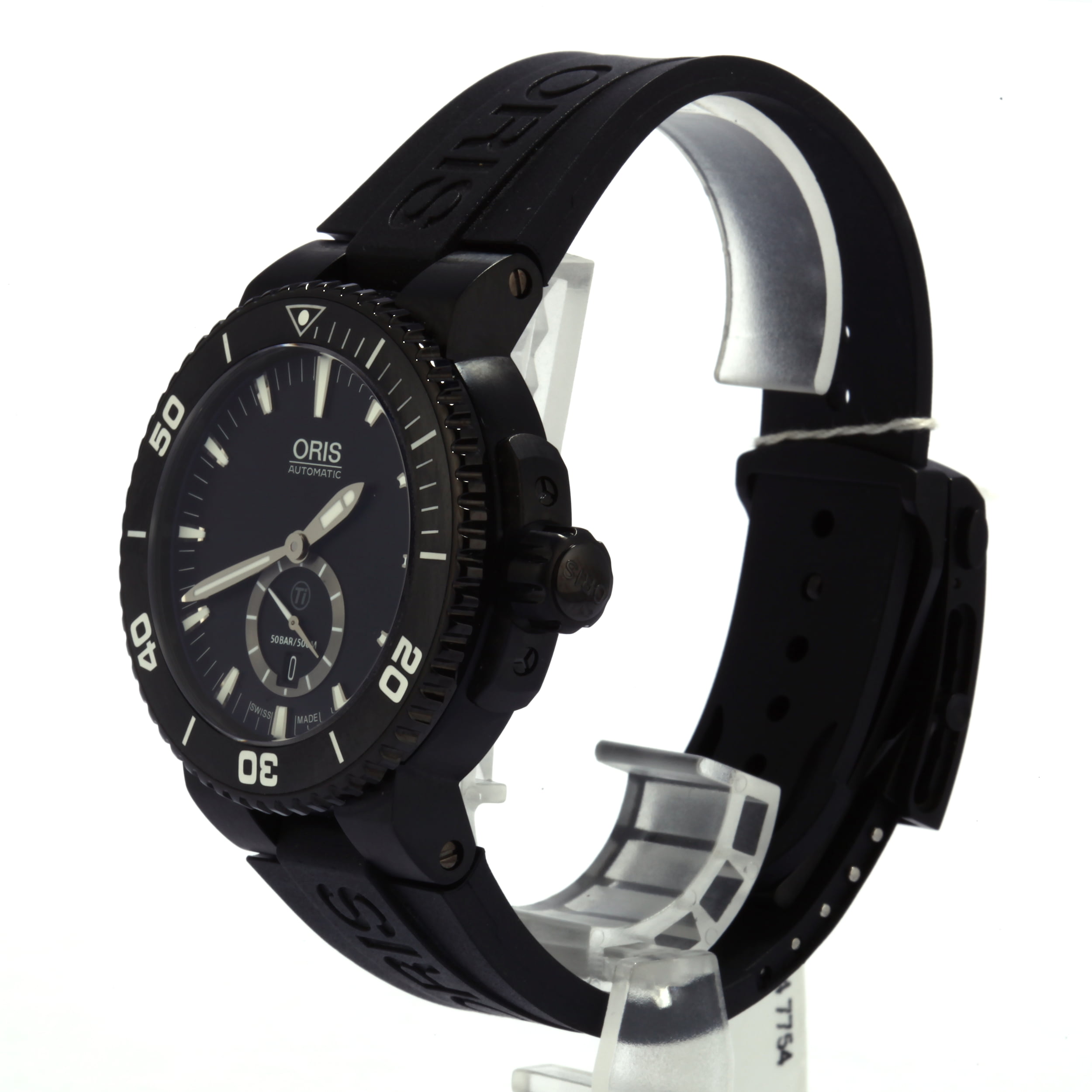 Oris aquis titan small second date clearance