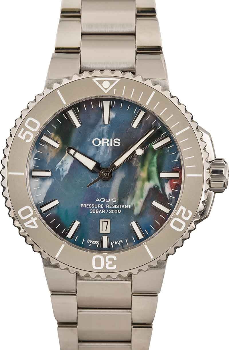 Buy Oris Aquis 01 733 7766 4150-Set | Bob's Watches - Sku: 01 733 7766 4150