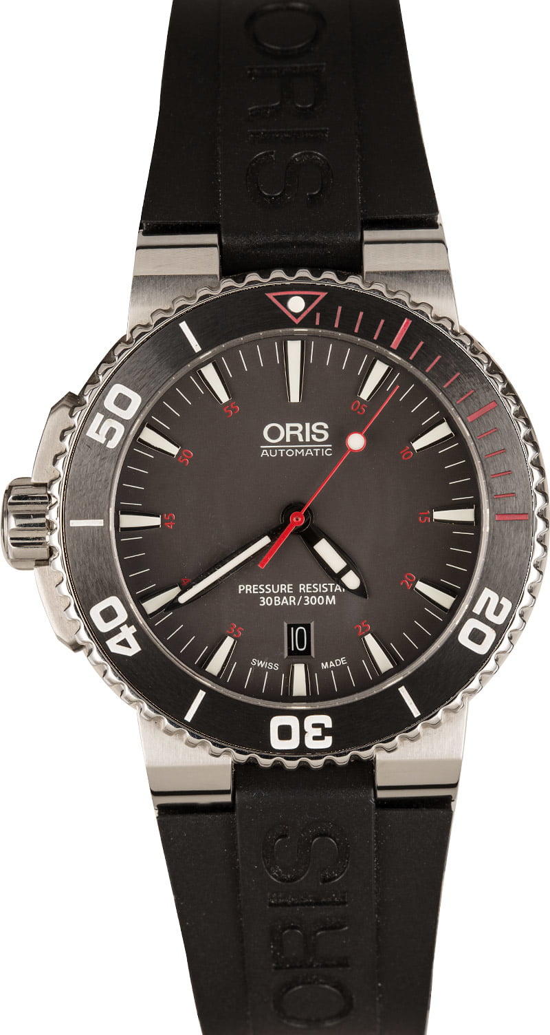 Buy Oris Aquis Red LE 01 733 7653 4183 Set RS Bob s Watches Sku 7653 4183
