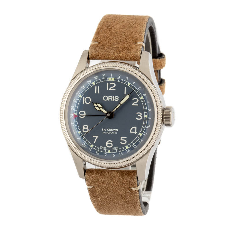 Oris Big Crown Pointer Date Steel on Leather Strap
