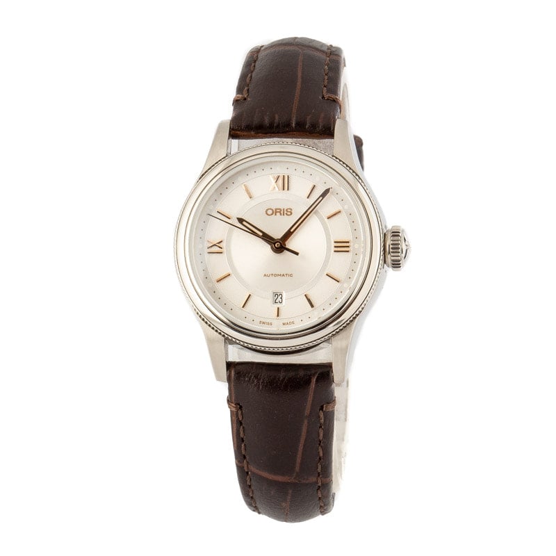 Ladies Oris Classic Date Silver Dial