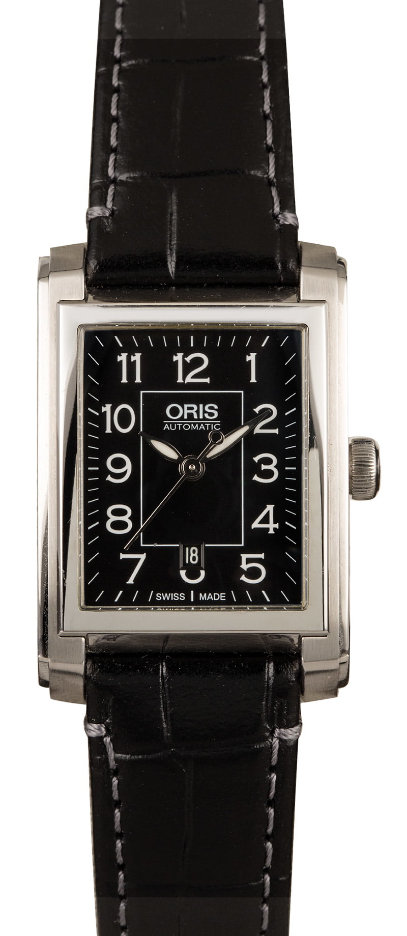 Buy Used Oris Rectangular Date 01 561 7656 4034-07 5 17 71FC | Bob's ...