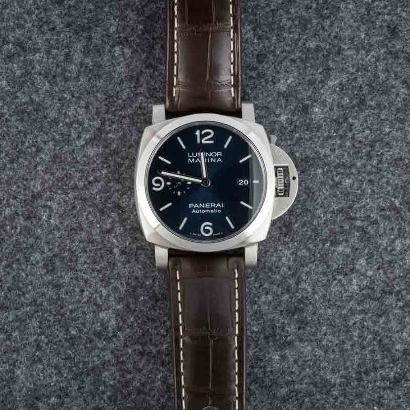 Pre-owned Panerai Luminor Marina PAM01313 Blue Dial