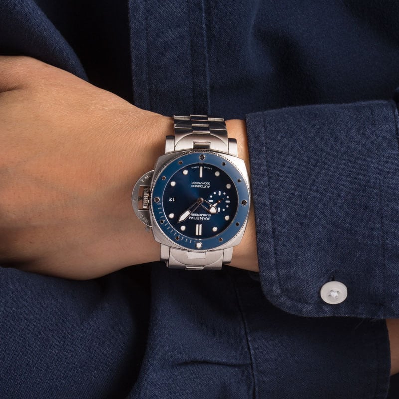 Panerai Submersible Blu Notte Stainless Steel