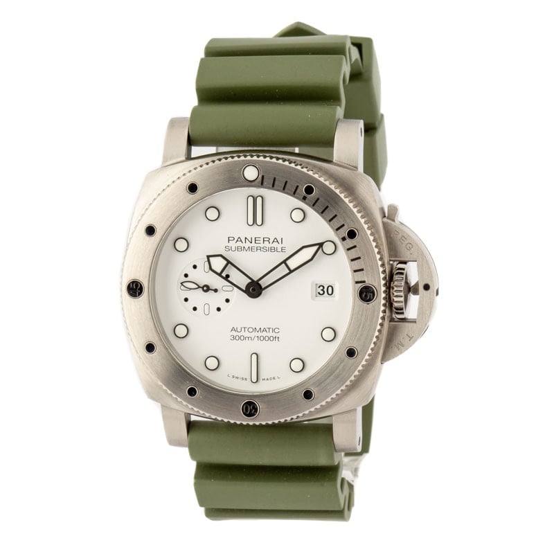 Panerai Submersible QuarantaQuattro Bianco Stainless Steel