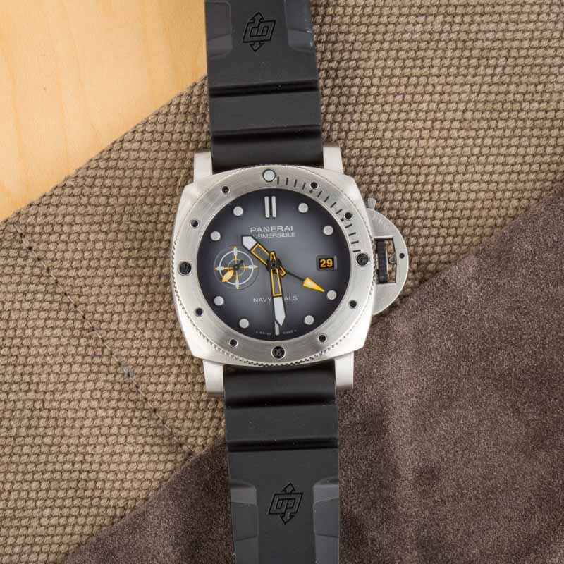 Panerai Submersible GMT Navy Seals Stainless Steel